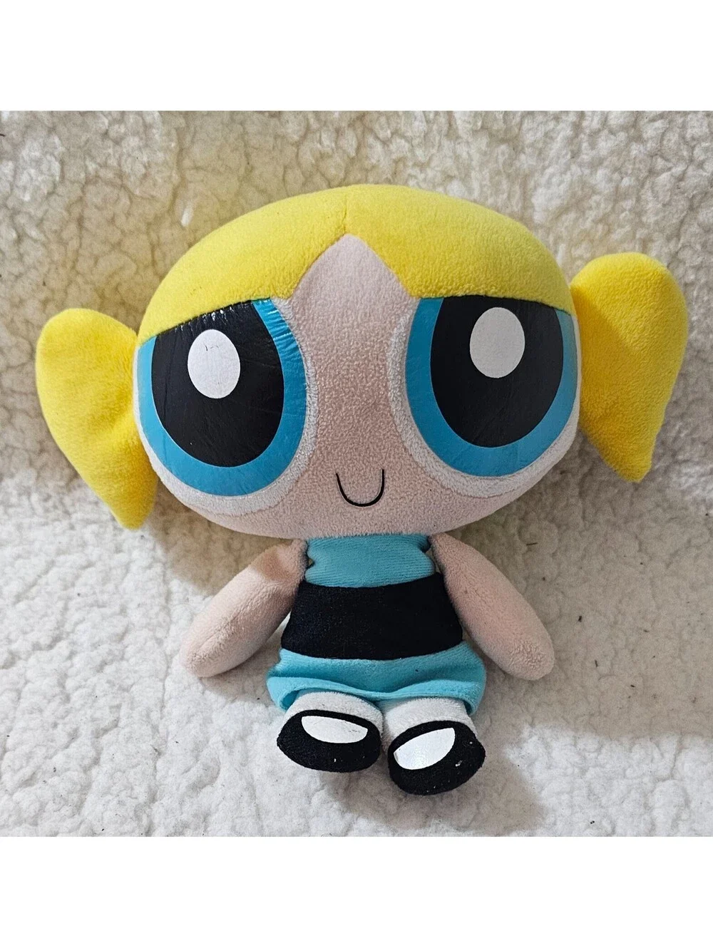The Powerpuff Girls Bubbles Plush Stuffed Toy Big Eyes & Head 7.5